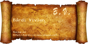 Bárdi Vivien névjegykártya